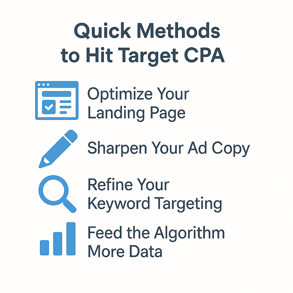 quick method to get target cpa google ads